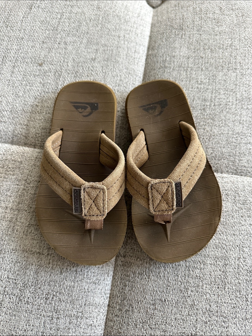 Quiksilver Kids Brown Padded Strap Flip Flops